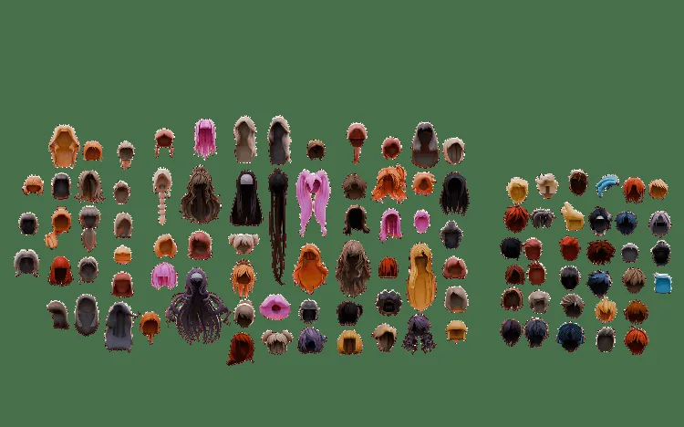 100+ 3D Hair Models Pack